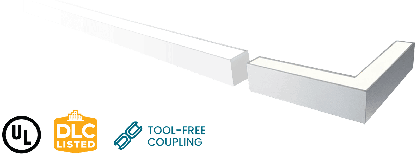 FLUX ARC 2FT L-Connector for AL-AFX-S Direct/Indirect Linear Luminaire 20/16/12/10 2FT (AL-AFX-S-LC2FT/20/16/12/10)
