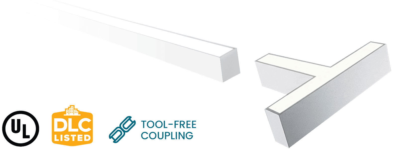 FLUX ARC 2FT T-Connector for AL-AFX-S Direct/Indirect Linear Luminaire 20/16/12/10 2FT (AL-AFX-S-TC2FT/20/16/12/10)