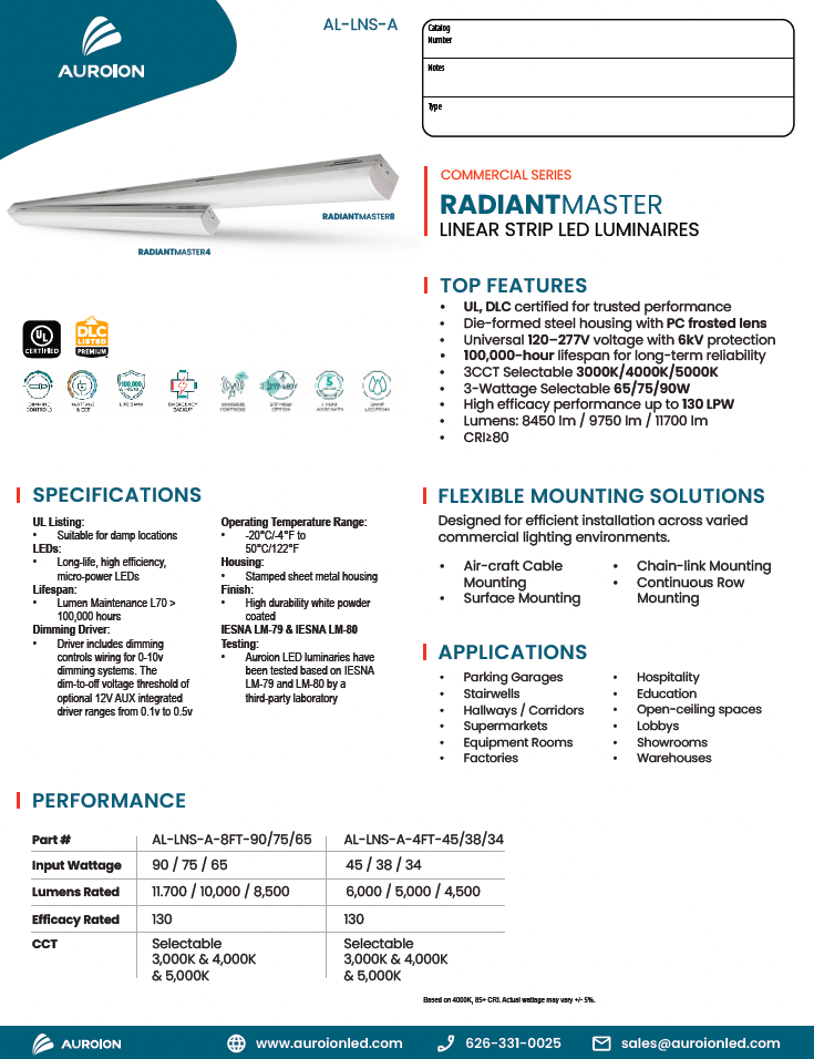 SPECS SHEET
