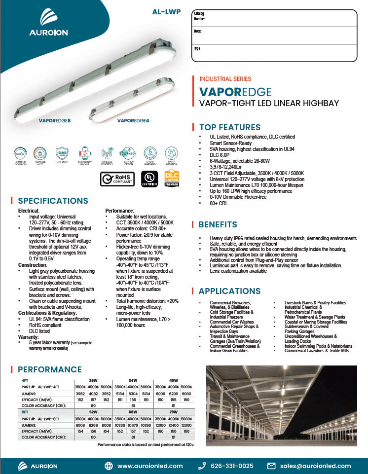 SPECS SHEET