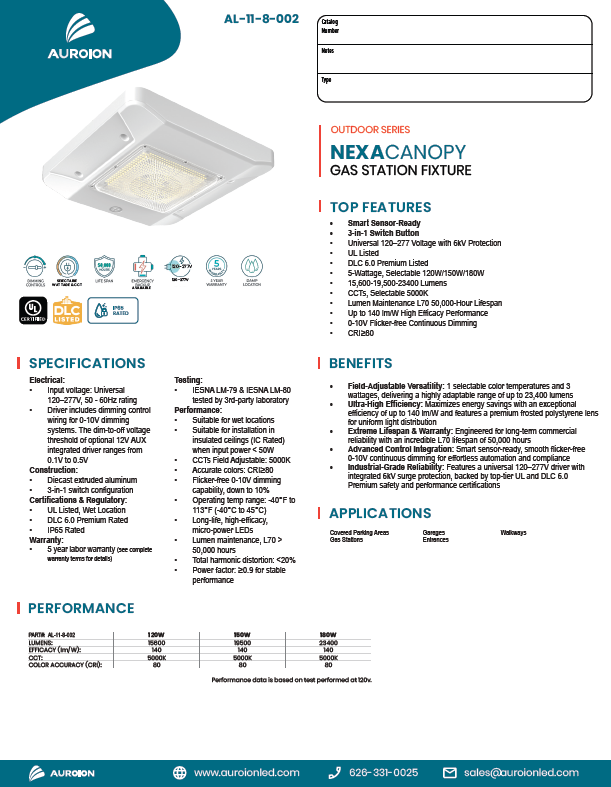 SPECS SHEET